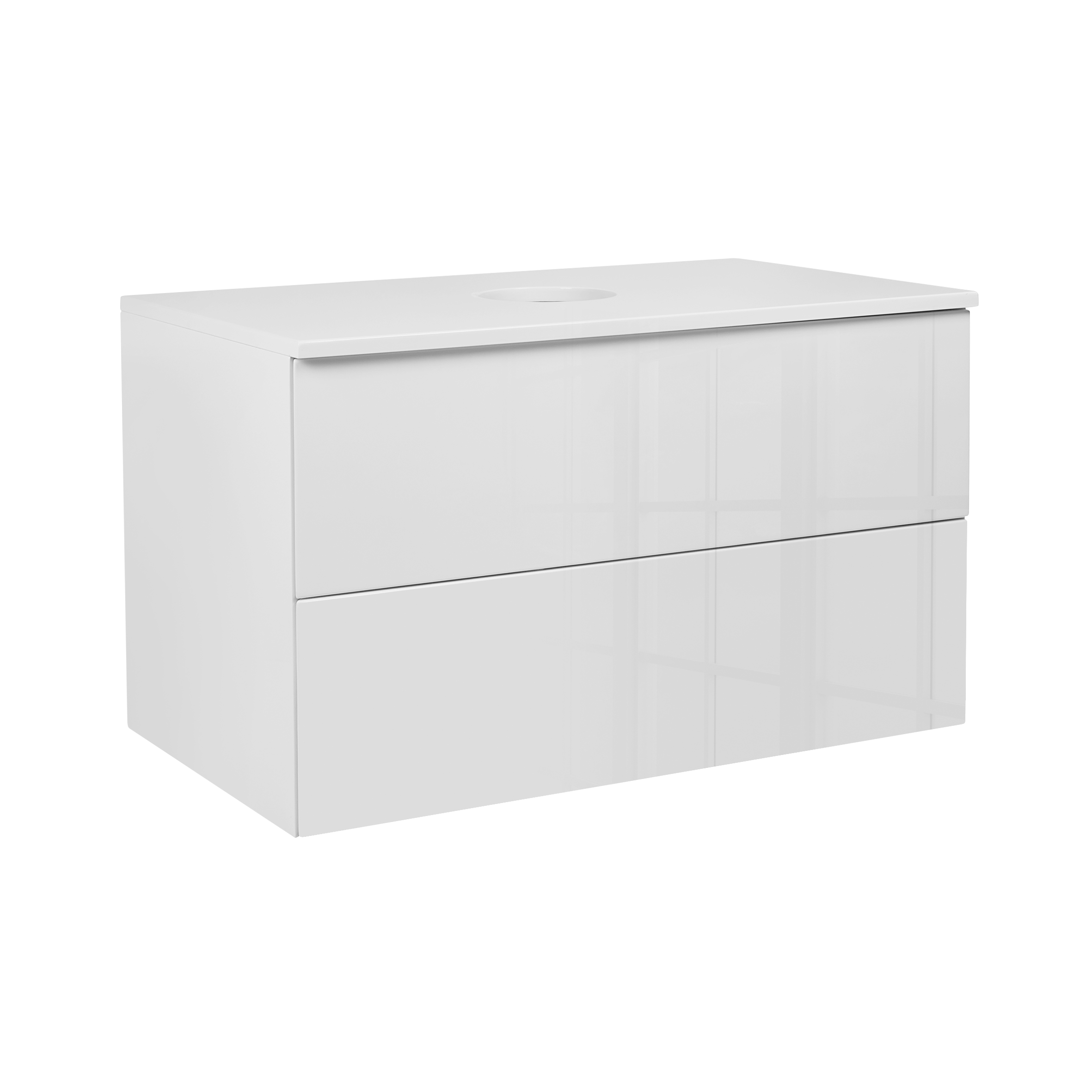 

Тумба подвесная Qtap Tern 800х476х469 White со столешницей QT1779TPL801W