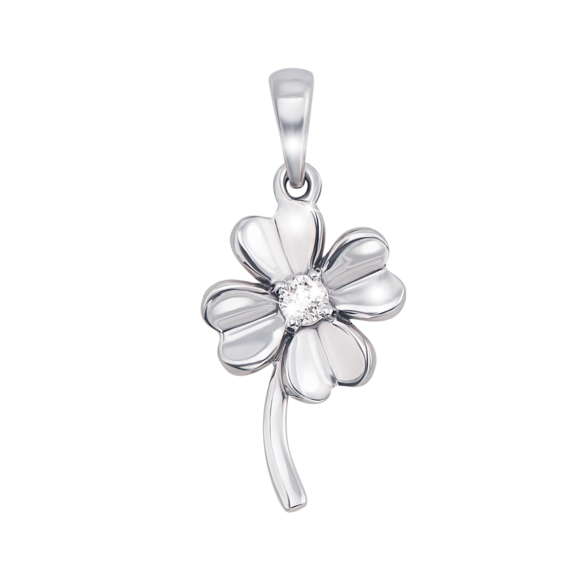 

Кулон из белого золота с бриллиантом 000124882