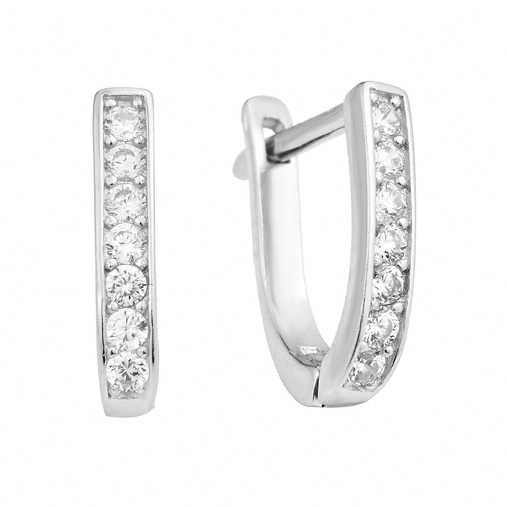 

Серебряные серьги с фианитами 000129741