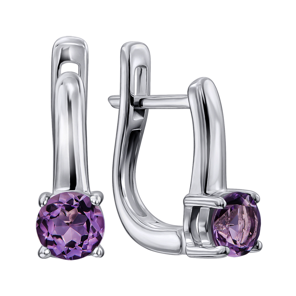 

Серебряные серьги с аметистами 000137248