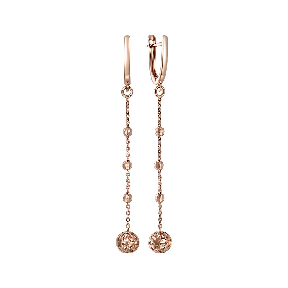 

Серьги-подвески из красного золота 000151072