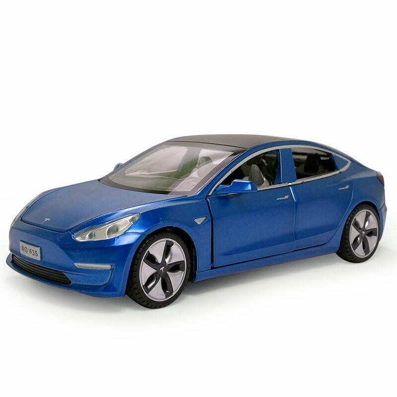 

Коллекционная машинка Tesla Model 3 AutoExpert металлическая модель в масштабе 1:32 синяя