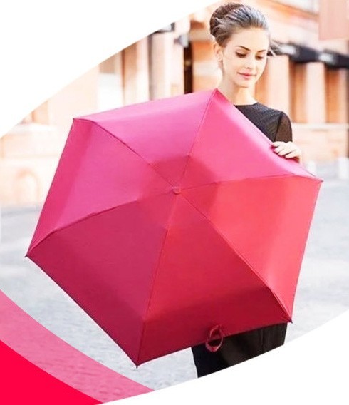 

Мини зонт Capsule Umbrella складной механический карманный в капсуле Бардовый