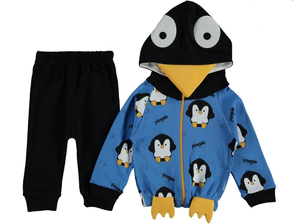 

Комплект (кофта + штаны) Tufito Penguin 74 см Синий + черный