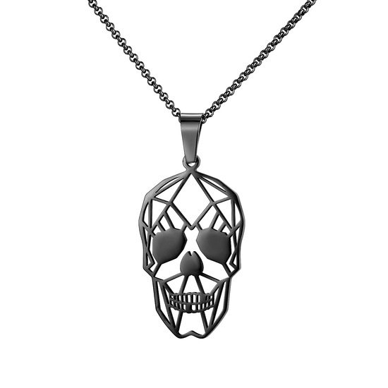 

Колье YST с черепом из нержавеющей стали Skull black