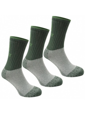 

Трекинговые носки высокие под ботинки Karrimor Midweight 3 пары зелёные