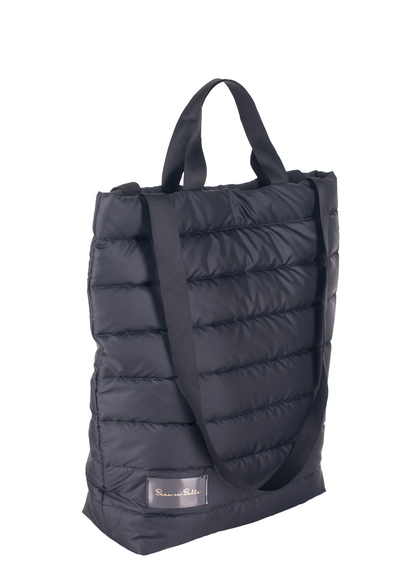 

Женская сумка-шоппер чёрная полоса