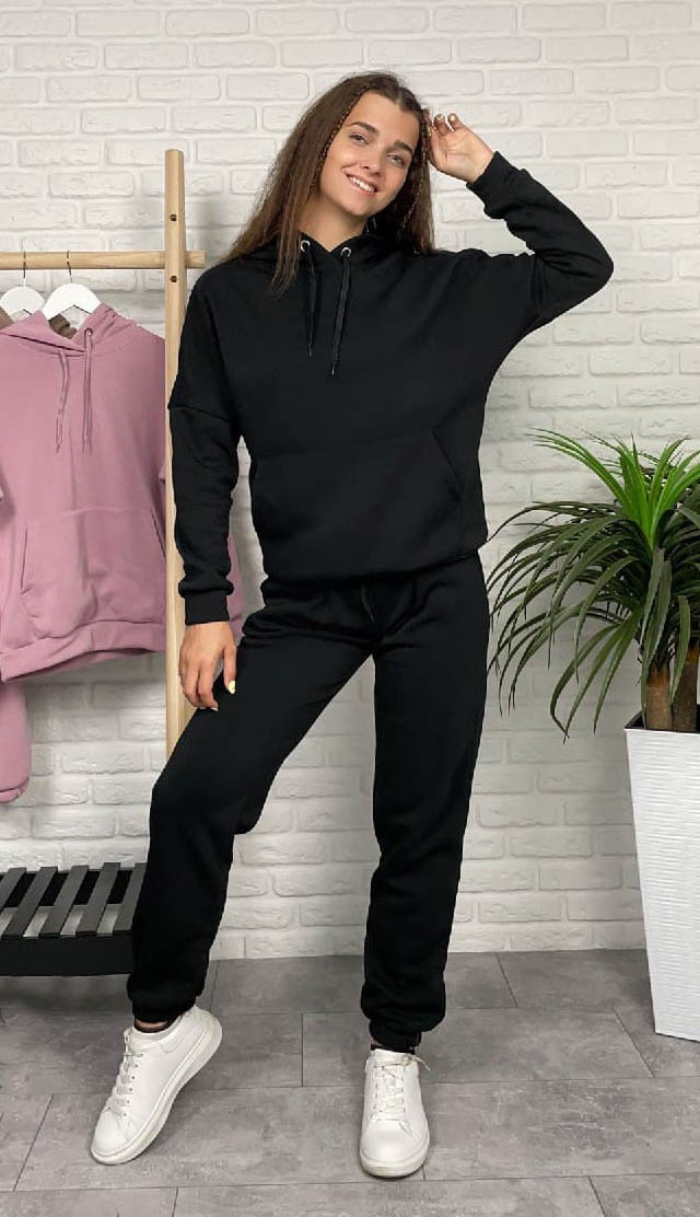 

Fashions • Теплыи спортивныи костюм WhyNot Fashions - черный (7430-фг, Fashions • Теплыи спортивныи костюм WhyNot Fashions 42-44 черный (7430-фг)