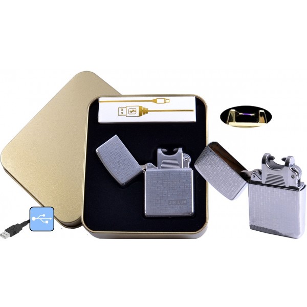 

Электроимпульсная зажигалка в металлической упаковке (USB) 4838-3