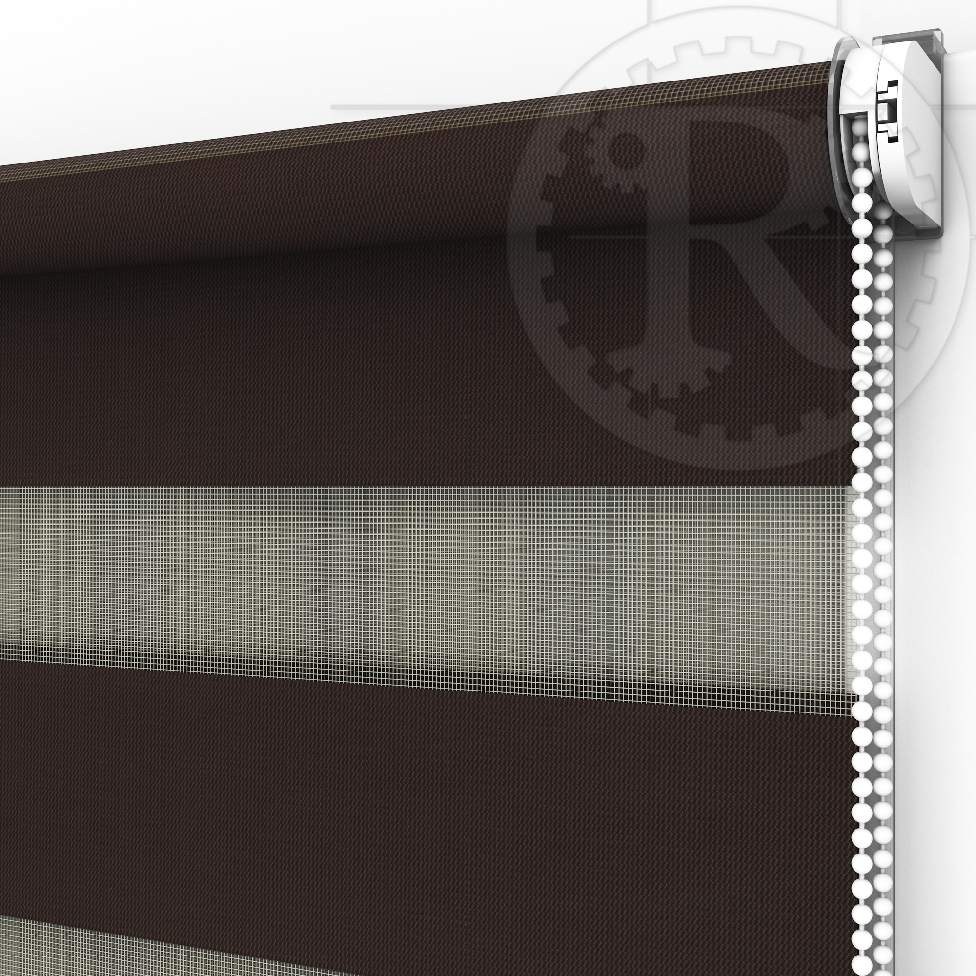 

Жалюзи День-Ночь Standart DN11013 Chocolate 130 x 160 см