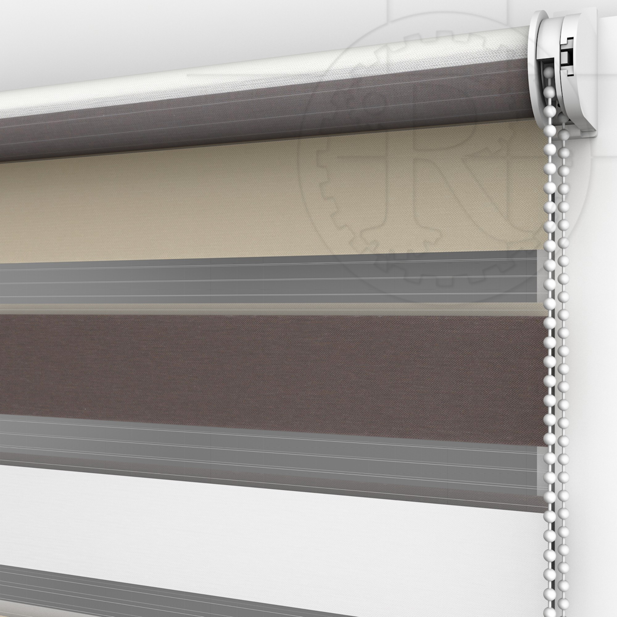 

Жалюзи День-Ночь Bahama 2001 White - Cream - Cocoa 70 x 200 см