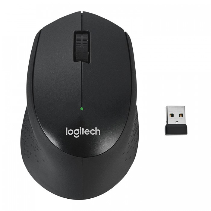 

Беспроводная компьютерная оптическая мышь LOGITECH M330 Silent Plus бесшумная для ноутбука и компьютера 3 кнопки и колесико прокрутки USB приемник Чёрная (48259)