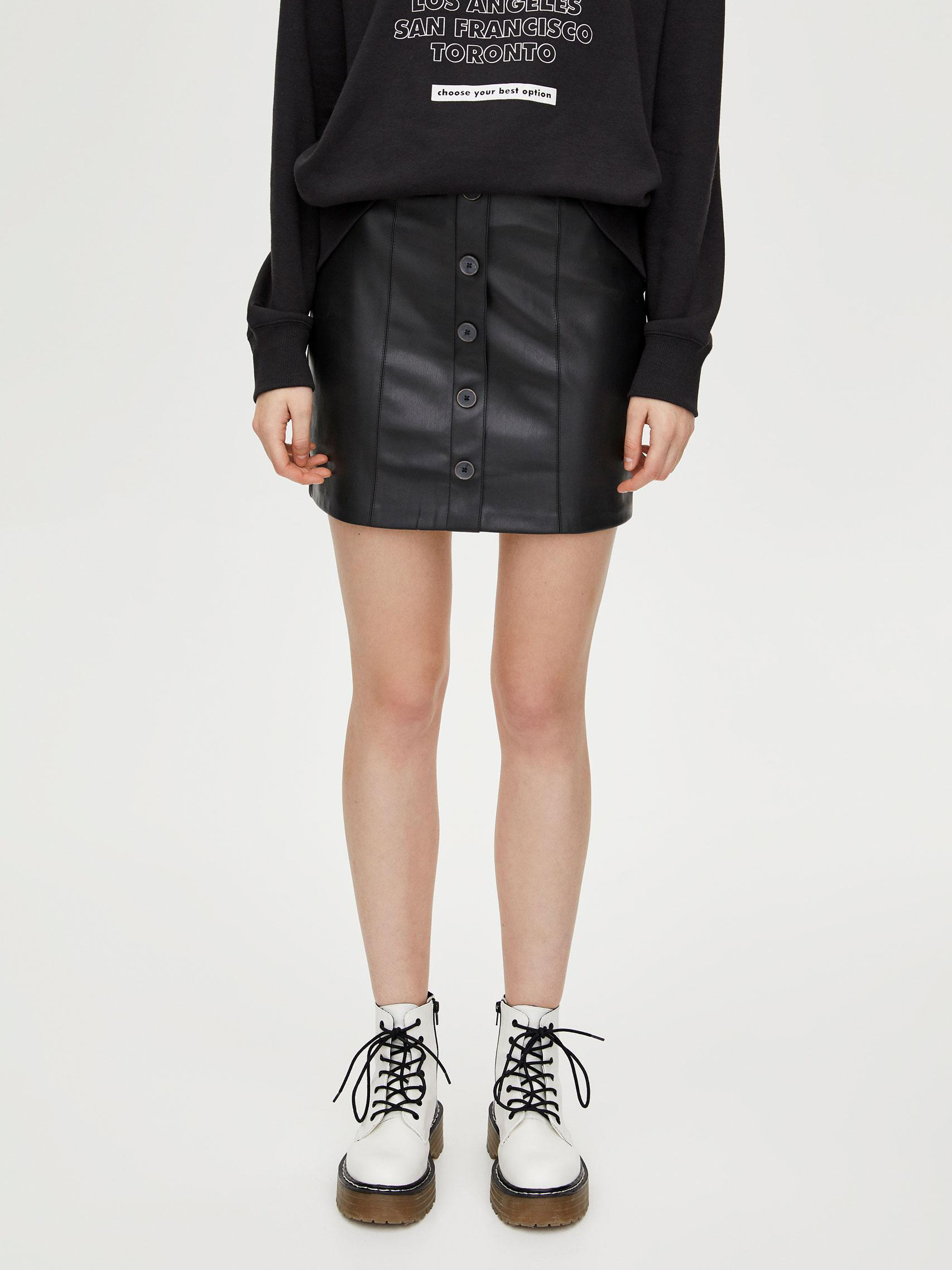 

Юбка Pull & Bear XAZ240525PXXF S Черная