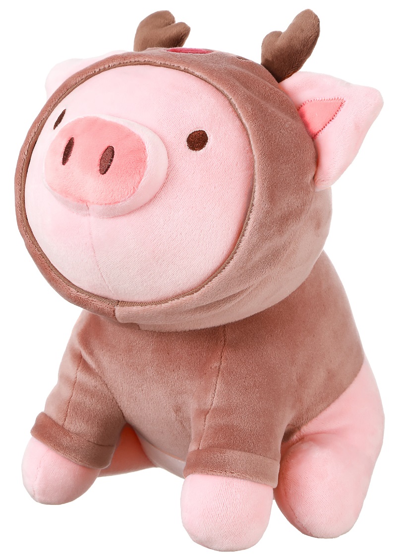 

Плюшевая игрушка Miniso Mini Family Series Сидящий поросенок толстовка с капюшоном с оленями (6941447598832)