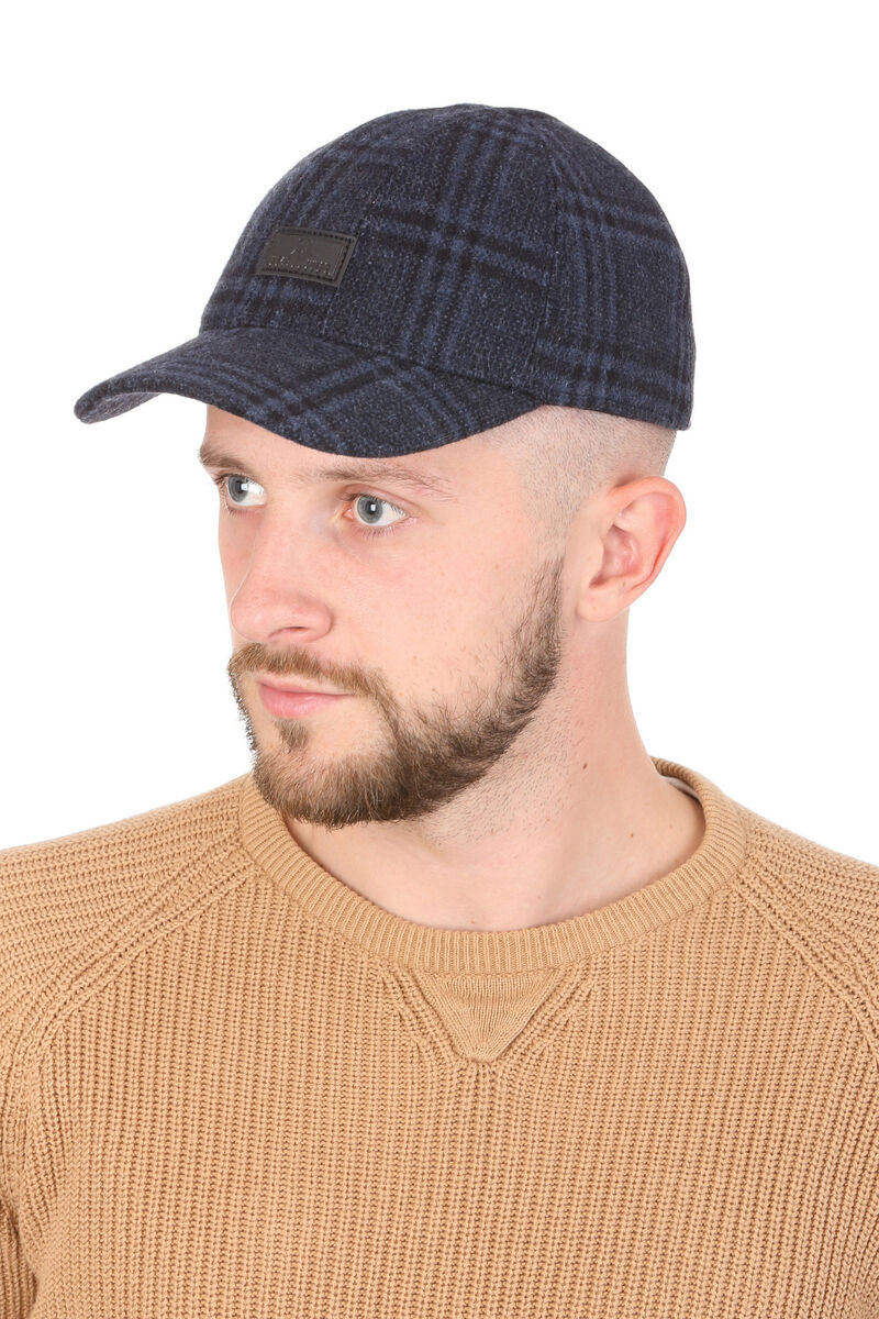 

Бейсболка мужская синяя в клетку 61см LF Label