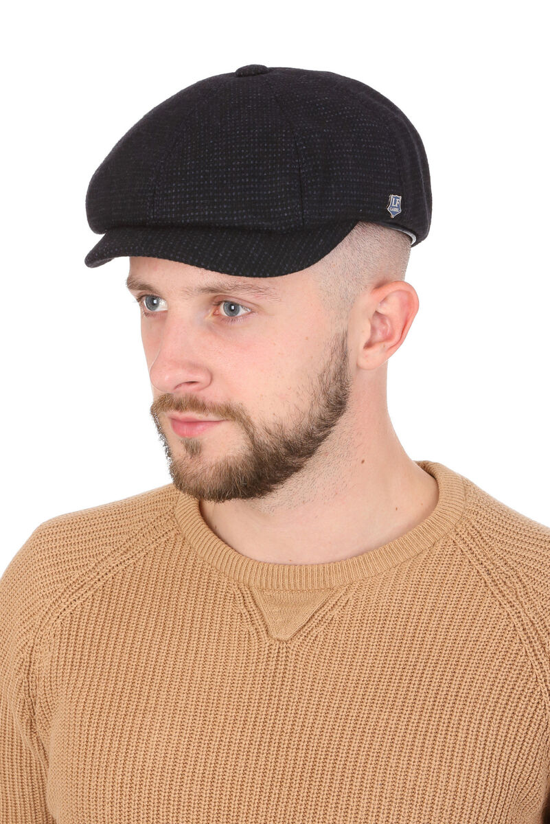 

Кепка восьмиклинка мужская синяя 58см LF Label