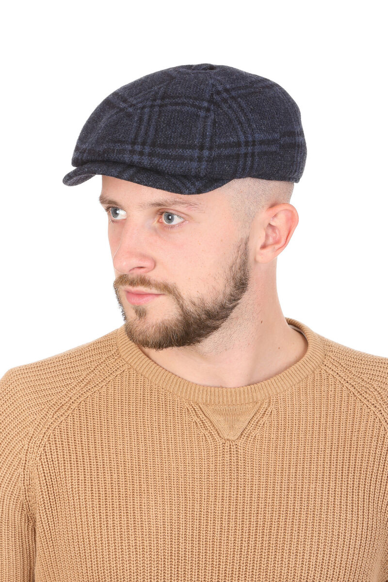 

Кепка восьмиклинка синяя в клетку LF Label