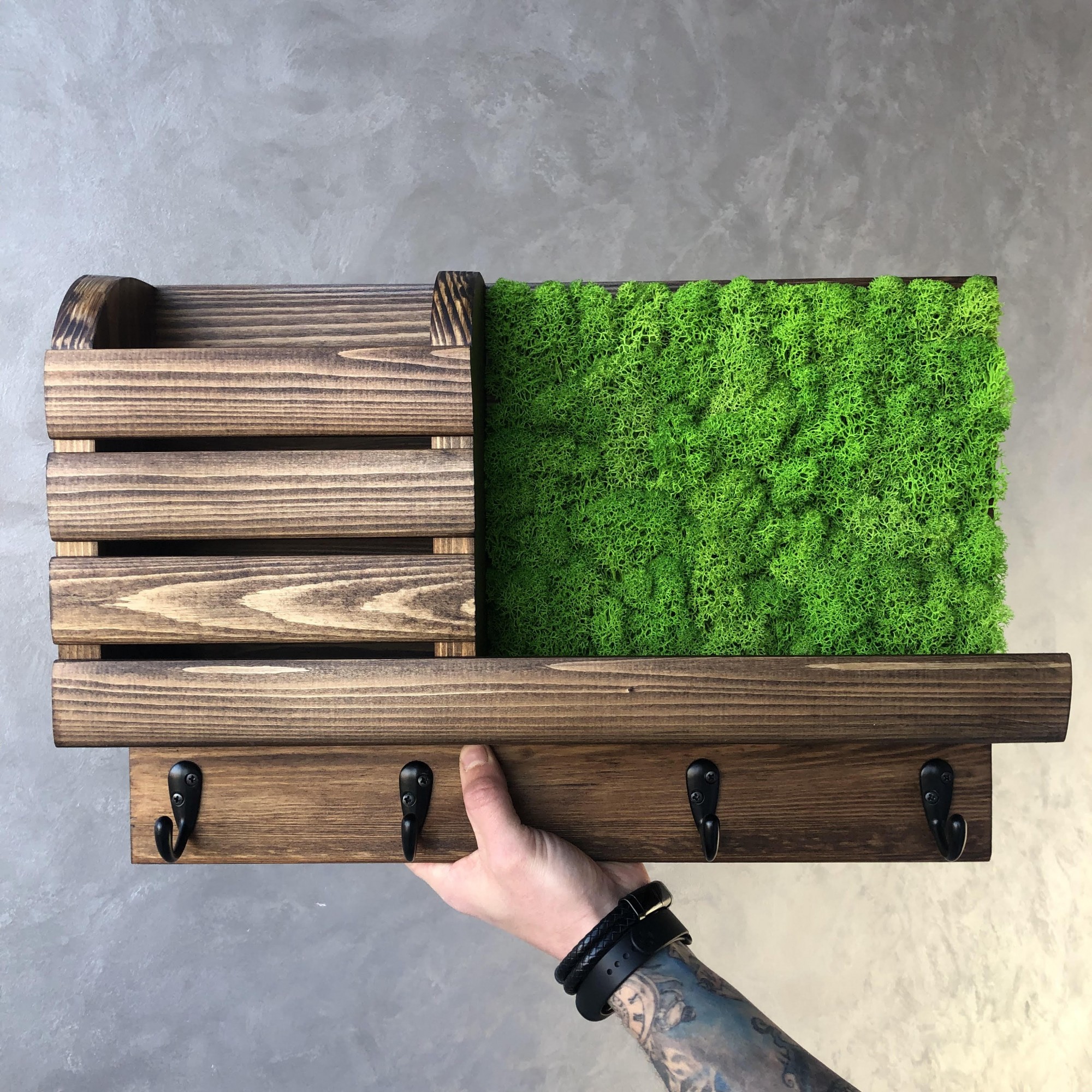 

Ключница настенная MiNature Moss со стабилизированым мхом