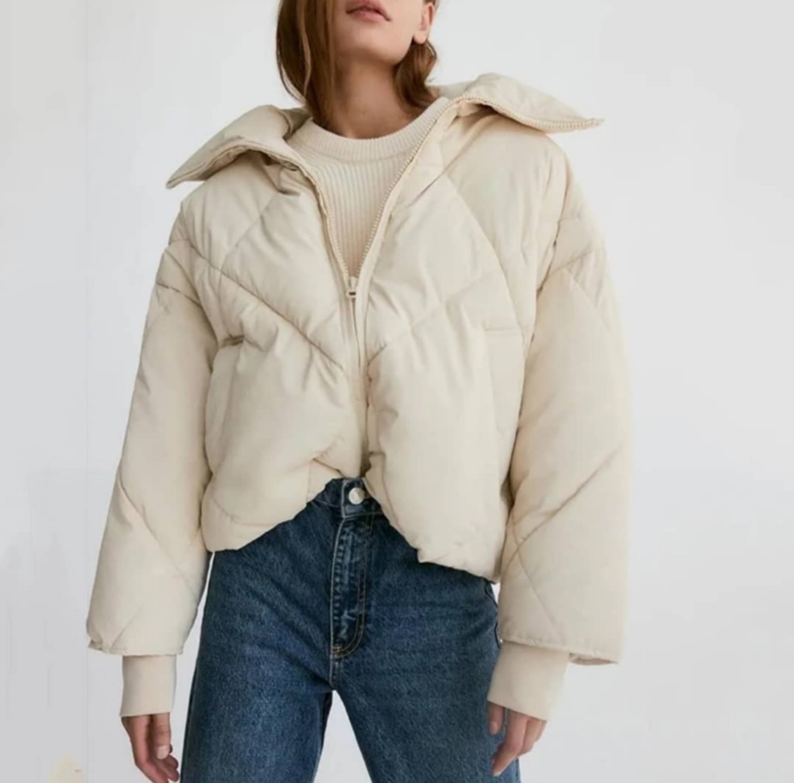

Куртка женская Zara еврозима белая XS