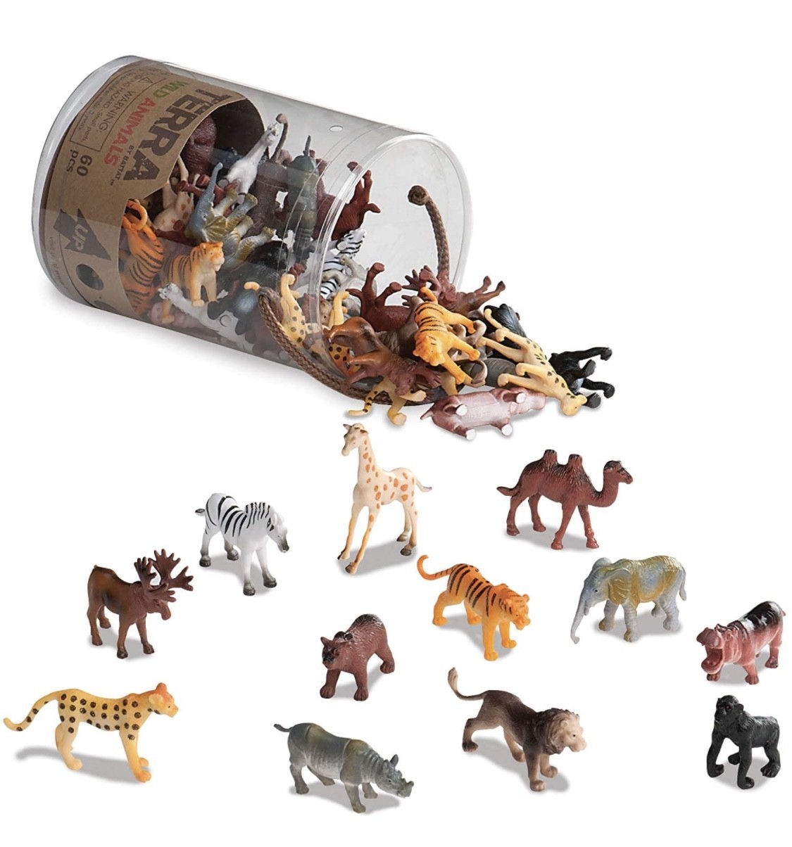 

Terra by Battat Wild Animals in Tube Набір звірів Набір звірів Тварин Баттат Дикі тварини бокс