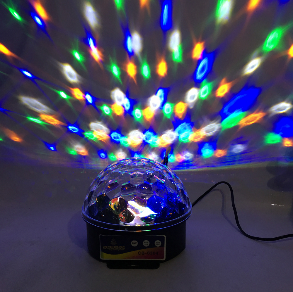 

Ночник проектор Crownberg светодиодный LED музыкальный диско шар от сети мульти (3270)