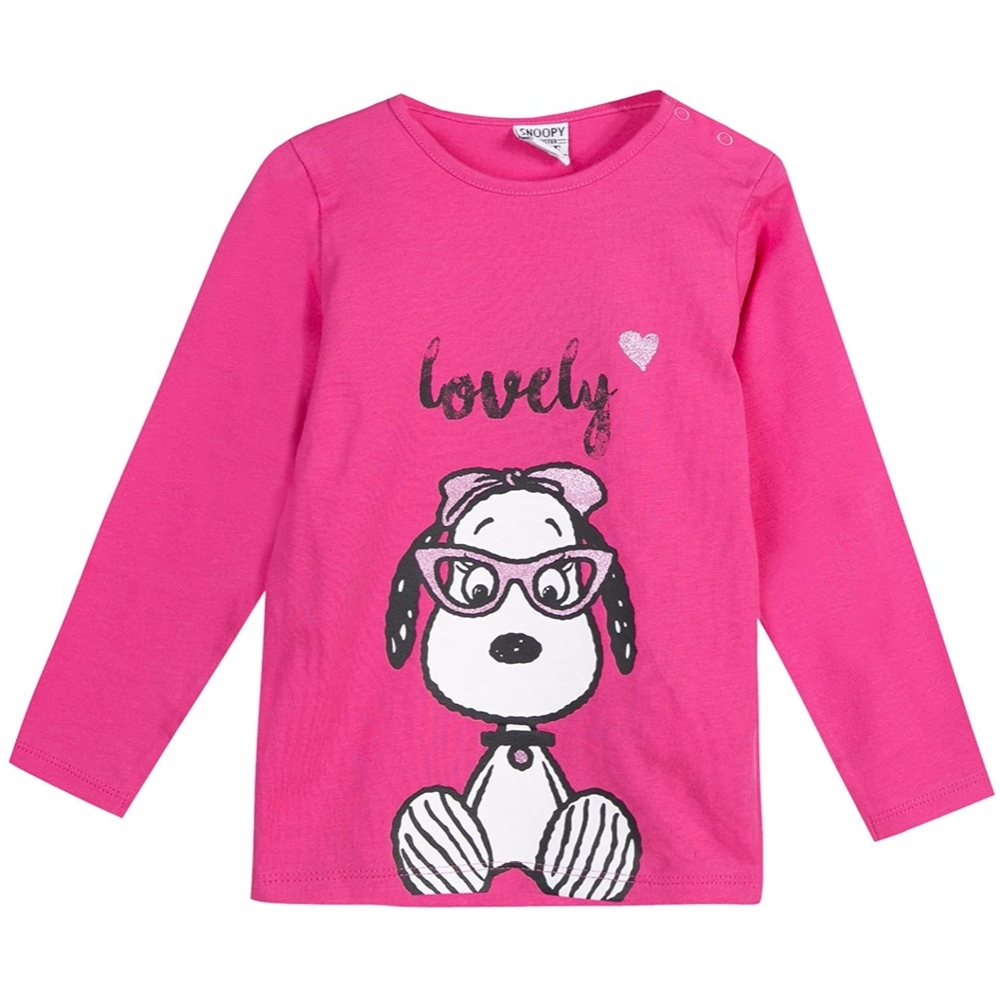 

Футболка з довгими рукавами Snoopy & His Sister Belle 86см 2р. Рожева