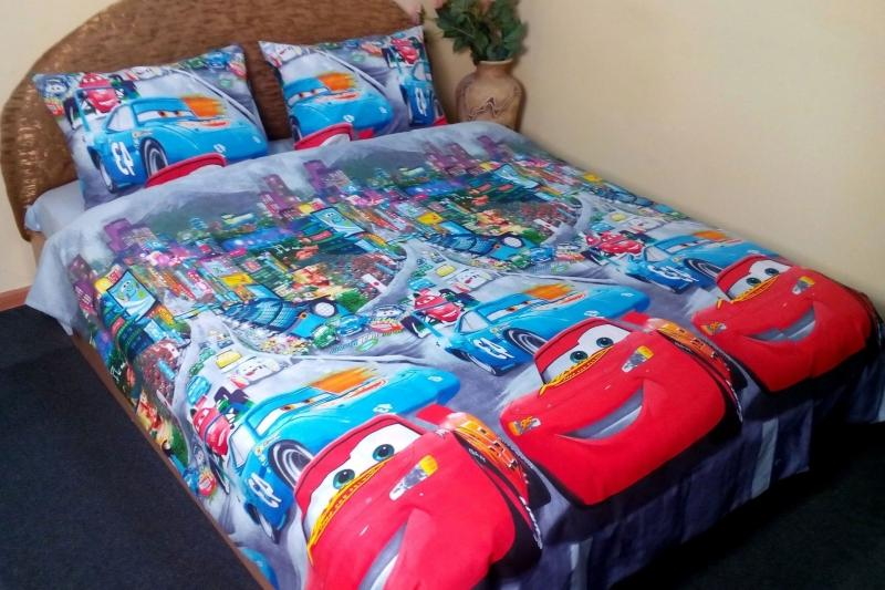 

Простынь MirSon Бязь Premium 17-0260 Red Car 220x240 см