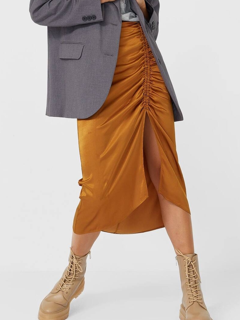 

Юбка Stradivarius 04740152440  Золотая, Юбка Stradivarius 04740152440 XL Золотая