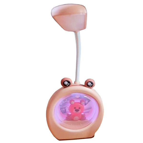 

LED ночник аккумуляторный розовый (внутри мишка)