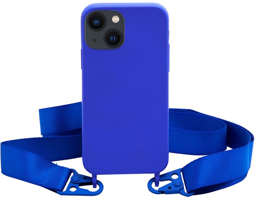 

Панель Necker на ремешке для Apple iPhone 13 Blue Solid (NCRB-13-BS)