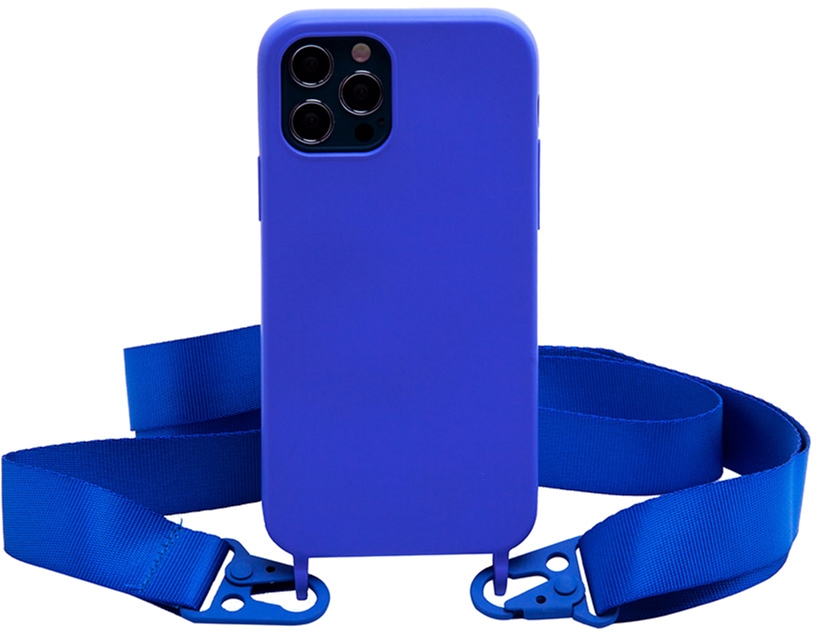 

Панель Necker на ремешке для Apple iPhone 13 Pro Blue Solid (NCRB-13P-BS)