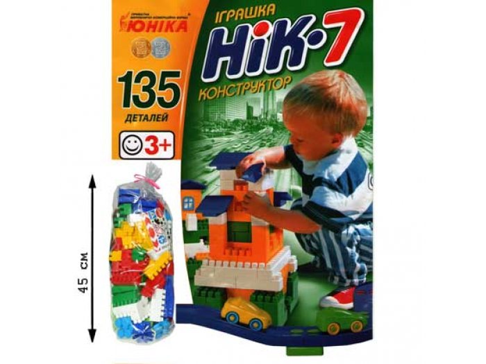 

Конструктор Ник-7, Юника, 135 дет.