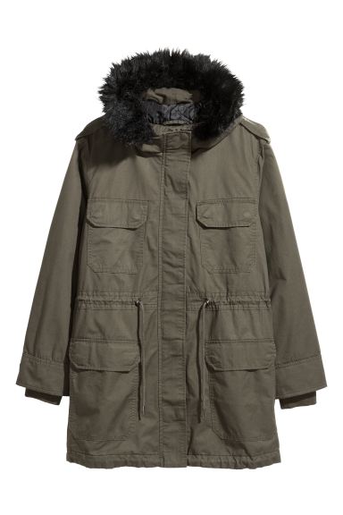 

Парка H&M  Темный хаки, Парка H&M 46 Темный хаки