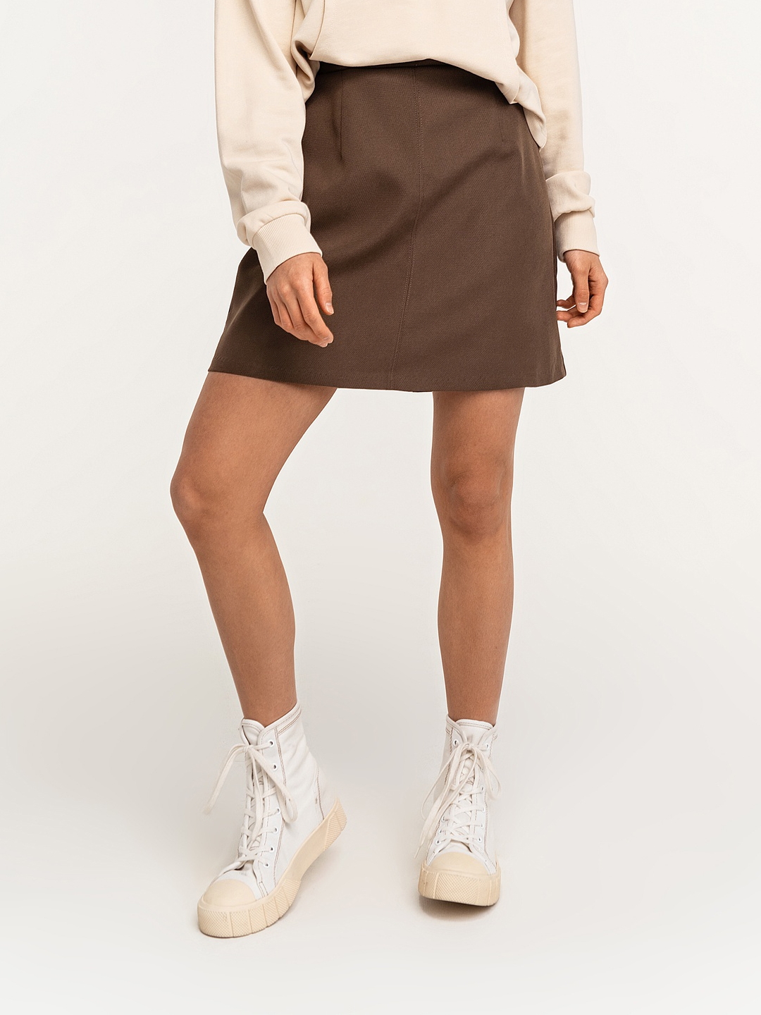 

Юбка Befree 2121128204-36  Серая с бежевым, Юбка Befree 2121128204-36 S Серая с бежевым