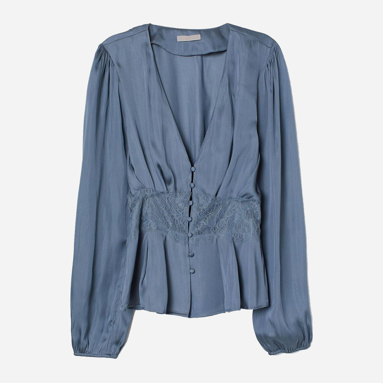 

Блузка H&M 0795100  Серая с синим, Блузка H&M 0795100 38 Серая с синим