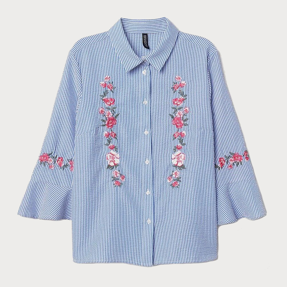 

Рубашка H&M 0692202  Голубая, Рубашка H&M 0692202 34 Голубая