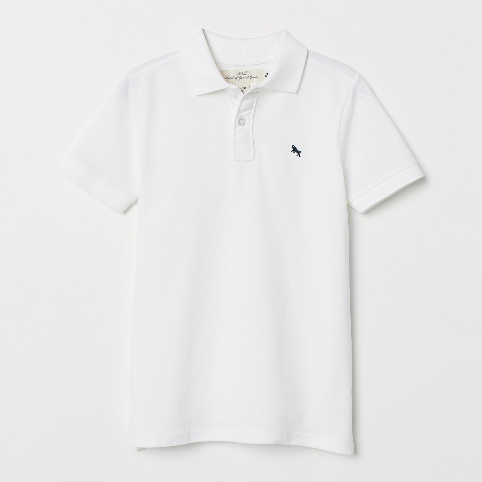 

Поло H&M 711-696429 134-140 см Белое