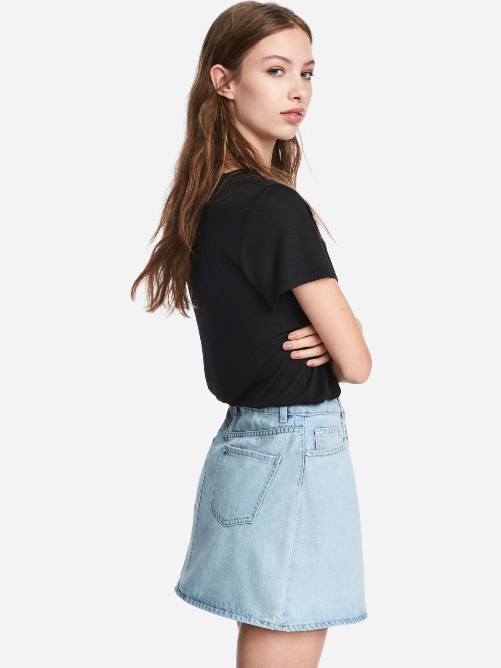 

Джинсовая юбка H&M 3hm08110187  Голубая, Джинсовая юбка H&M 3hm08110187 38 Голубая