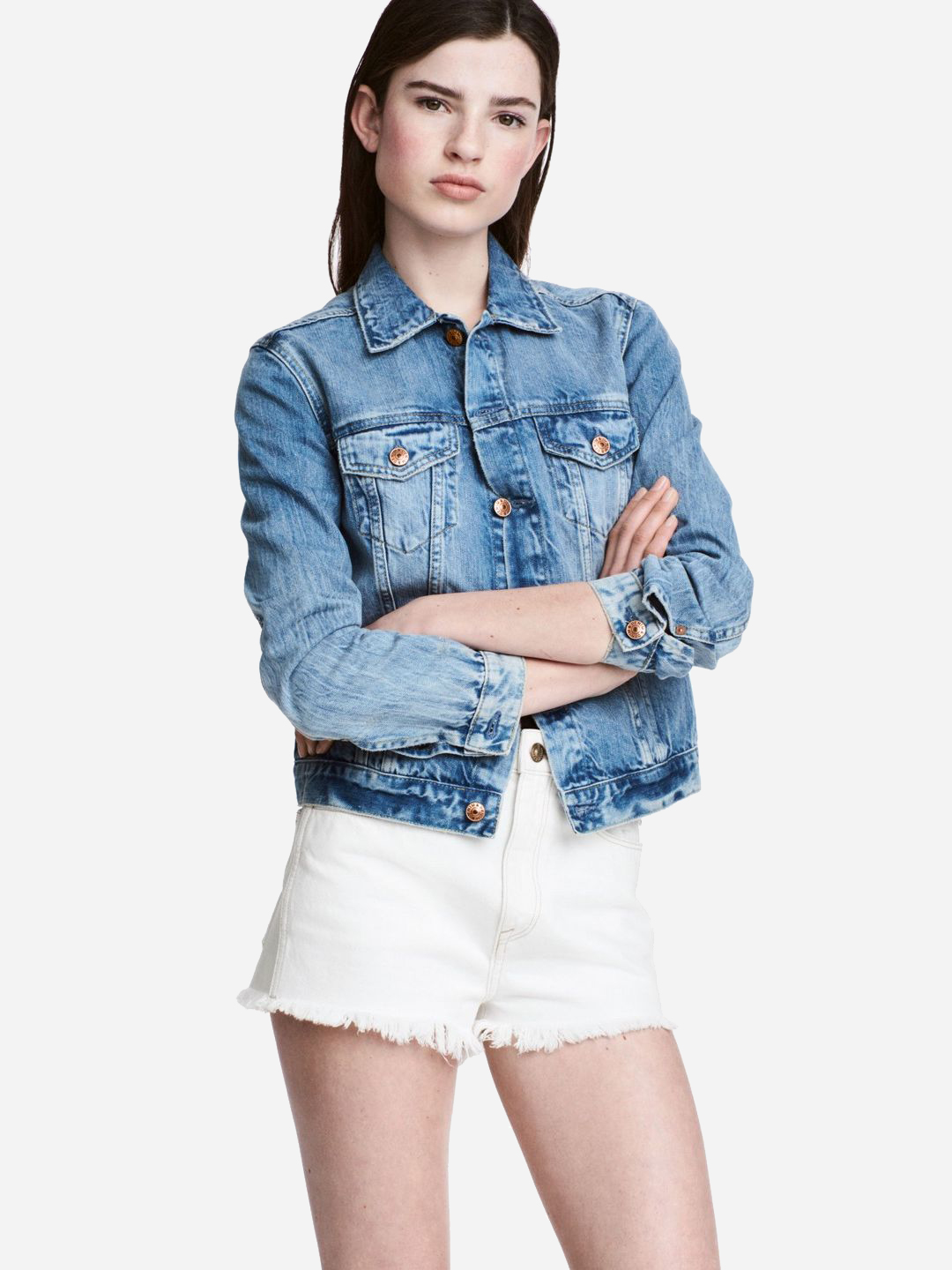 

Джинсовая куртка H&M 0399061-02  Синяя, Джинсовая куртка H&M 0399061-02 34 Синяя