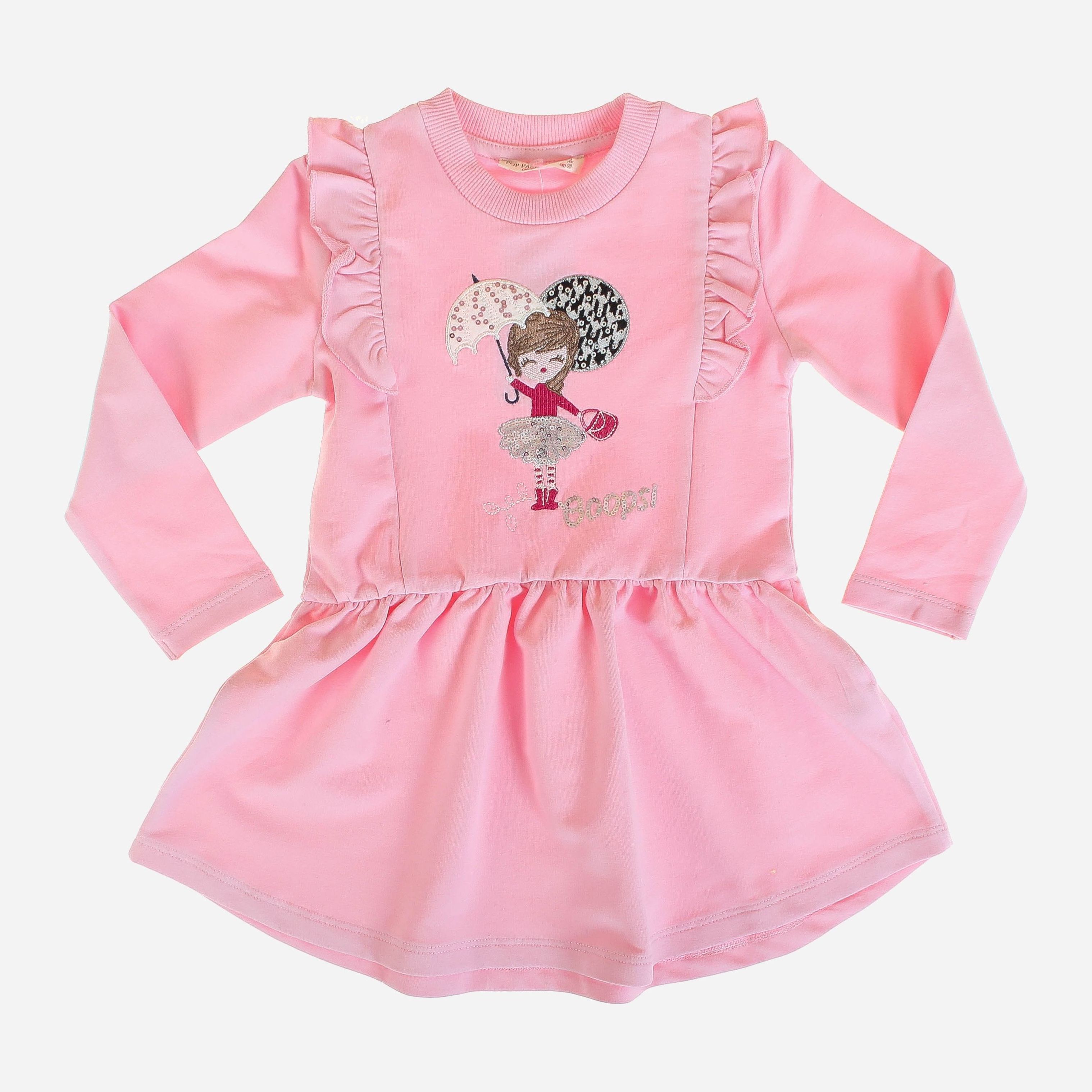 

Платье с длинными рукавами Pop Fashion 6725 110 см Розовое