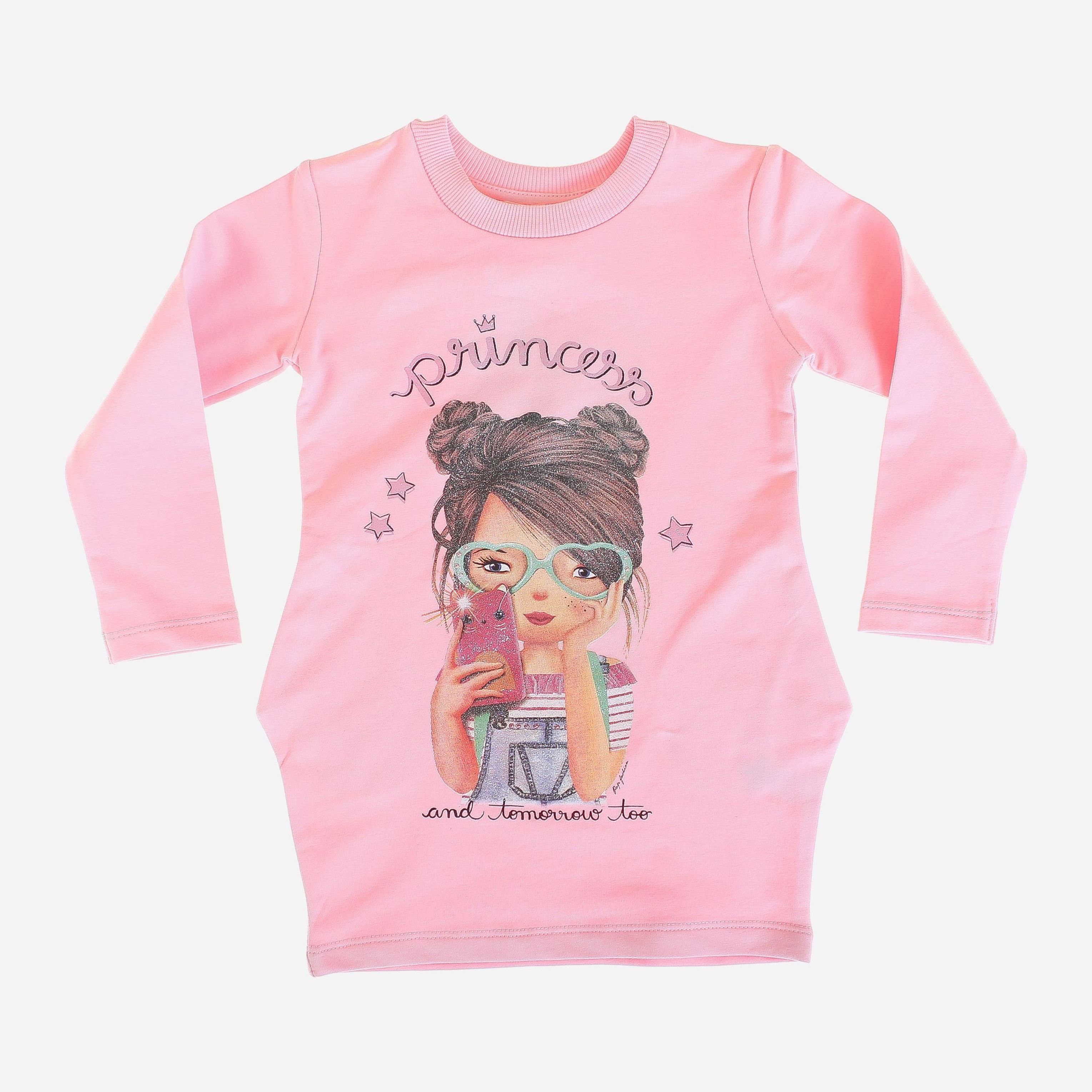 

Платье с длинными рукавами Pop Fashion 6750 116 см Розовое