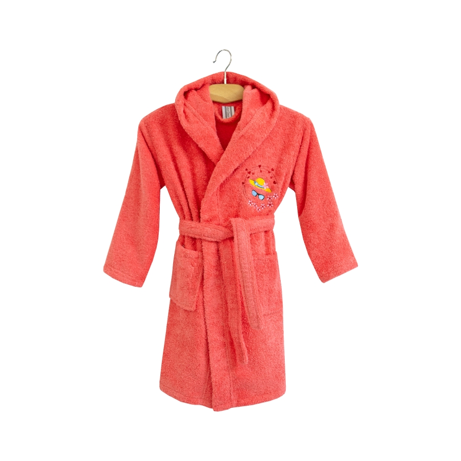 

Современный детский халат Hat Lotus 9-10 лет (fit0008296) Коралловый