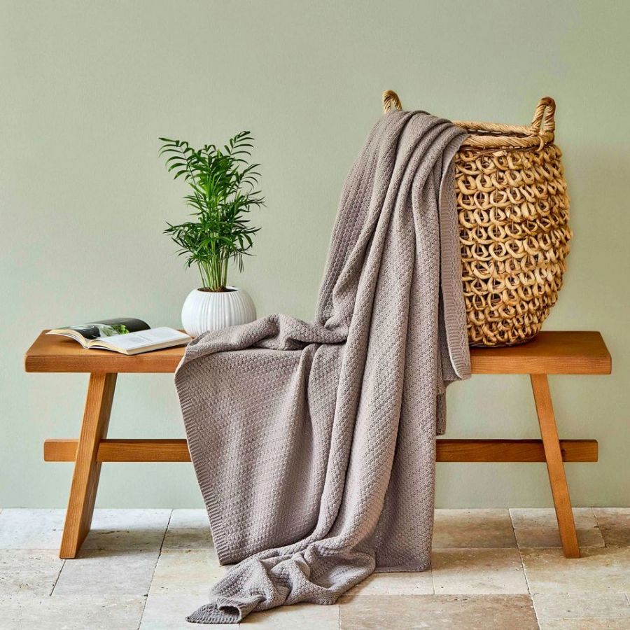 

Современный плед Back To Basic Karaca Home 200х220 см Кофейный