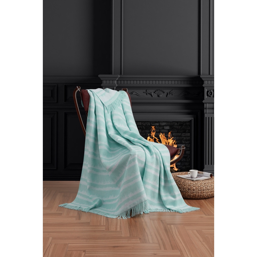 

Современный плед-накидка Damask Eponj Home 170х220 см Зеленый