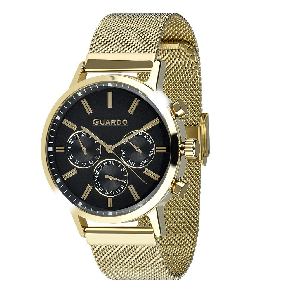 

Часы наручные Guardo 012077-4 Gold-Black