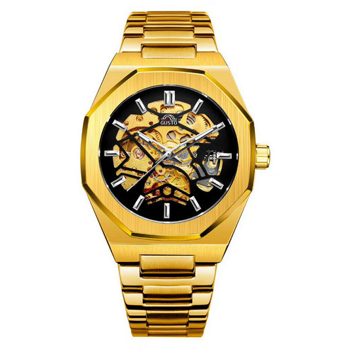 

Часы наручные Gusto Skeleton Gold-Black