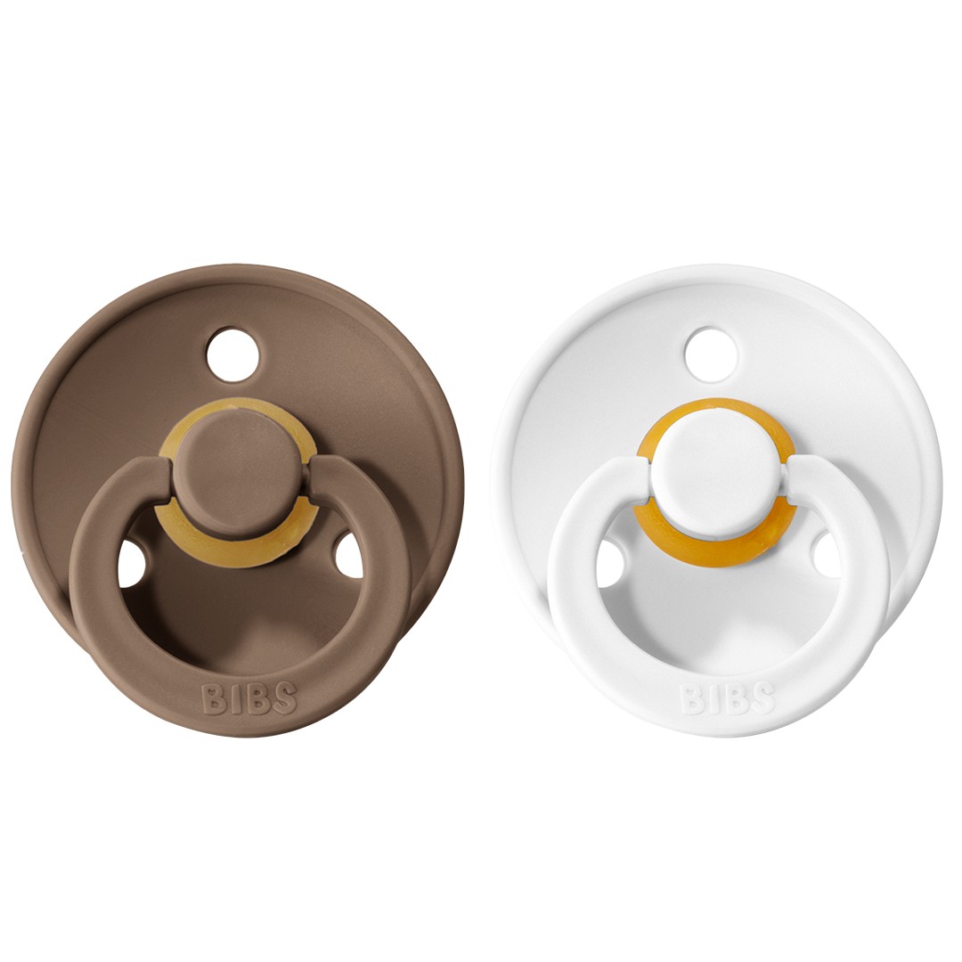 

Пустышка BIBS White+Dark Oak 6-18 мес. 2 шт.