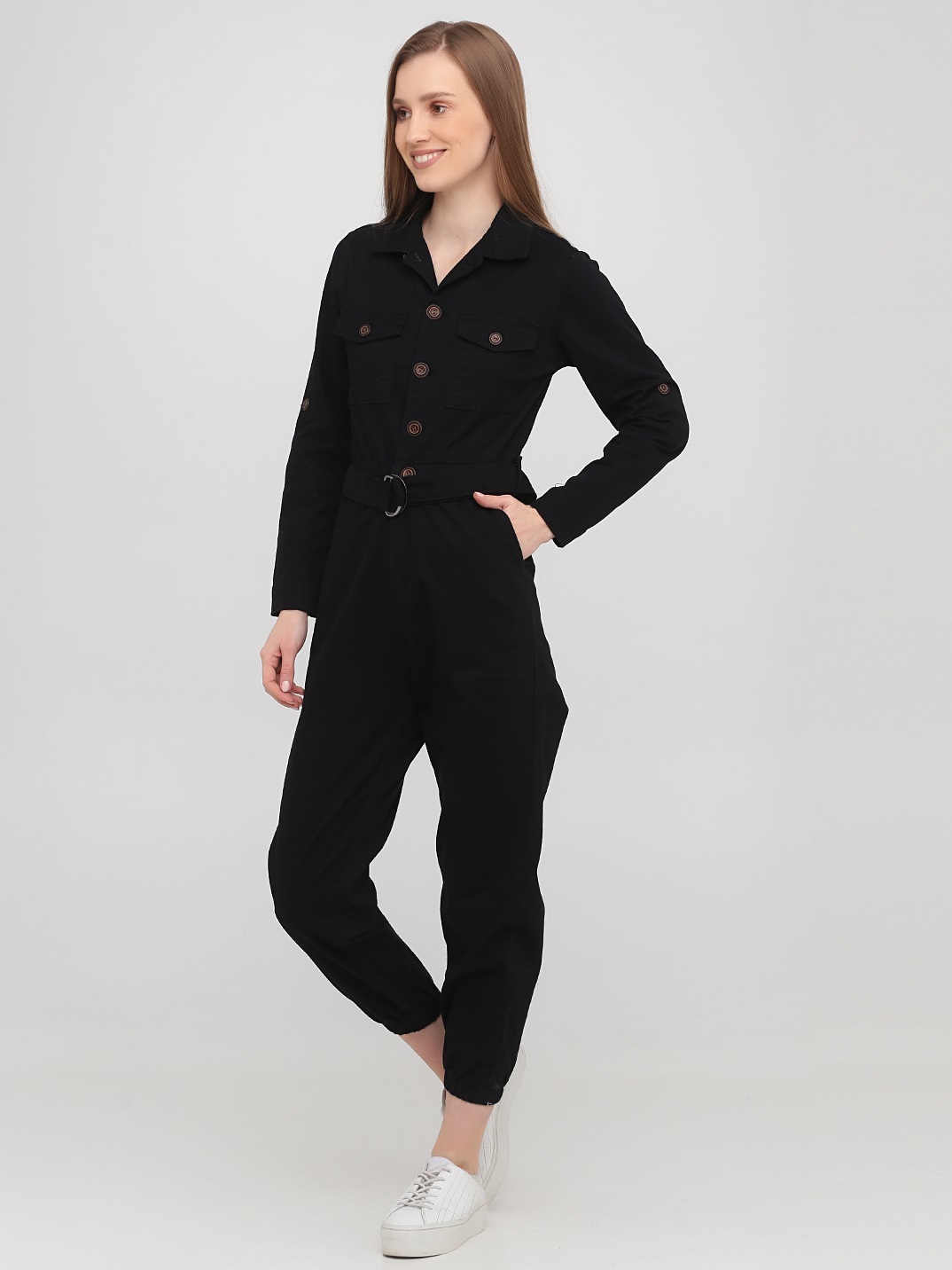 

Комбинезон-брюки однотонный кэжуал BEBE PLUS 24490  Черный, Комбинезон-брюки однотонный кэжуал BEBE PLUS 24490 M Черный