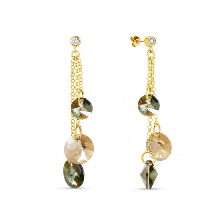 

Серебряные серьги SPARK Rugiada со Swarovski модели KCGROLO64283GSBRS