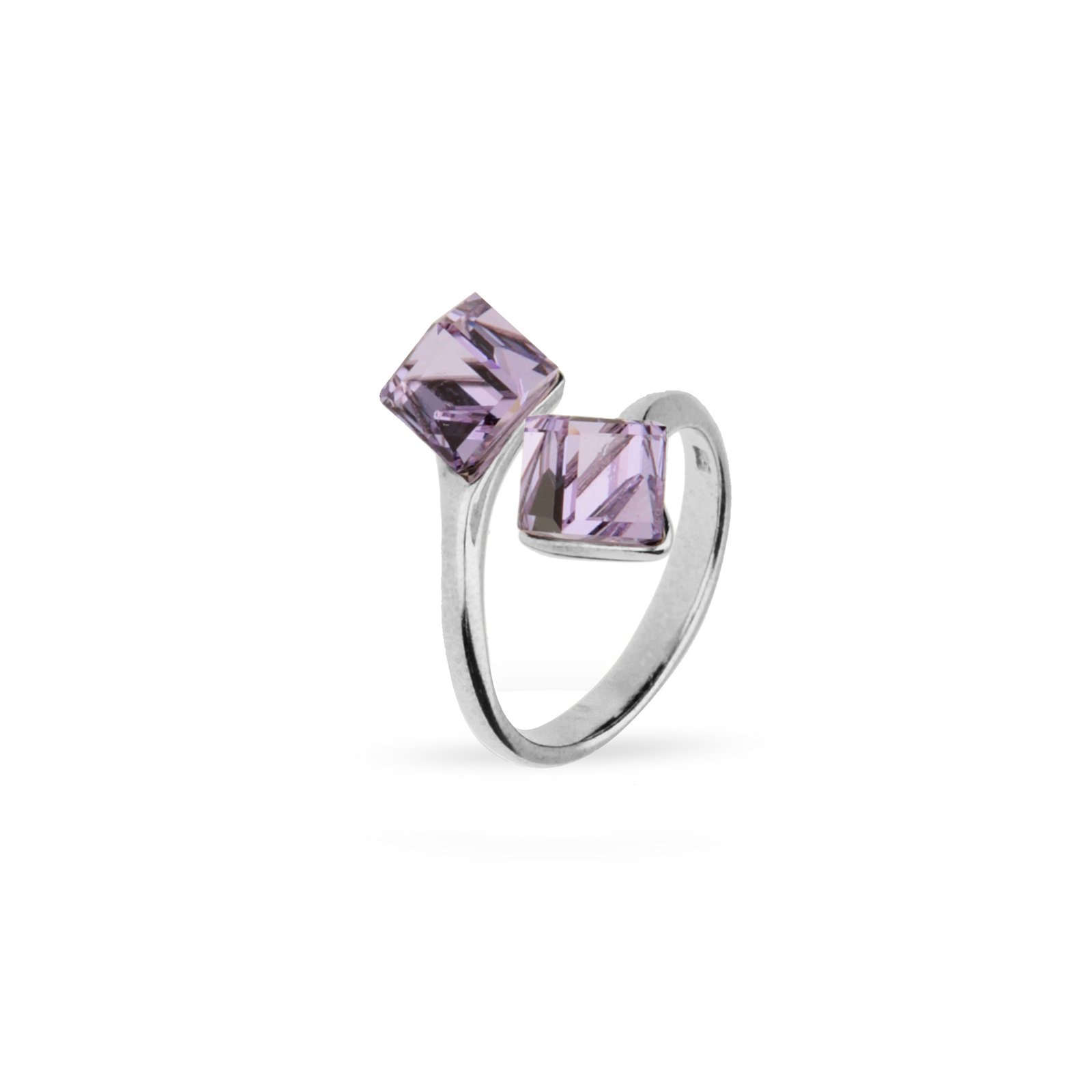 

Серебряное кольцо SPARK Cube со Swarovski модели P48416PV